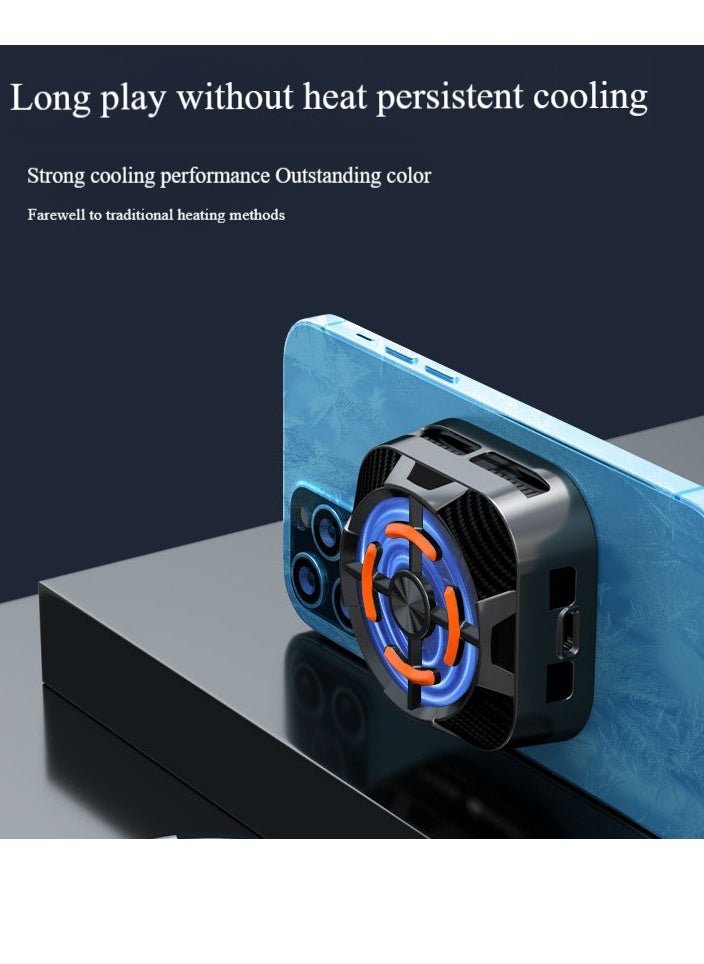 Pretocter - Magnetic Phone Cooling Fan without Noise, ipad Cooling Fan, with Semiconductor Heat Dissipation Chip, Used for Mobile Phone/Tablet to Play Games, Open Live Broadcast etc - Image 1