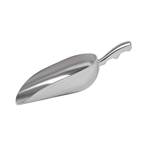 Nechtik Cast Aluminum Utility Scoop - 24 oz. - Round Bottom, ice scoop For Multi-Purpose Use, With Finger Groove Handle (24 oz.) - Image 1