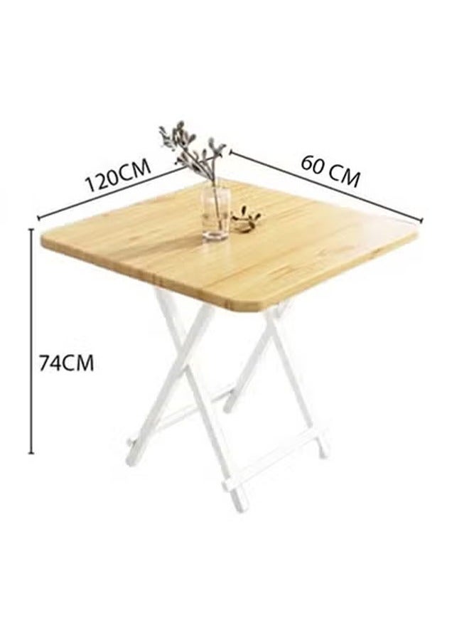 كيكي طاولة خشبية حديثة قابلة للطي بأرجل معدنية - موفرة للمساحة وأنيقة - Image 3