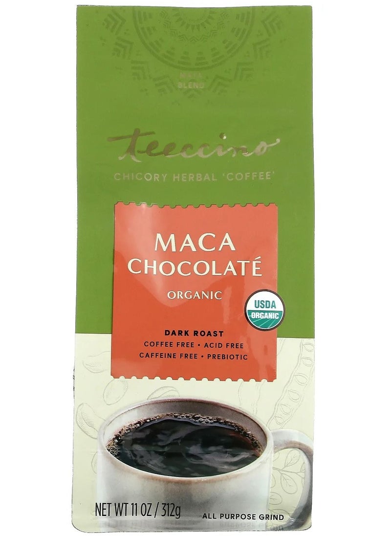 teeccino - Organic Chicory Herbal Coffee Maca Chocolate Dark Roast Caffeine Free11 oz 312 g - Image 1