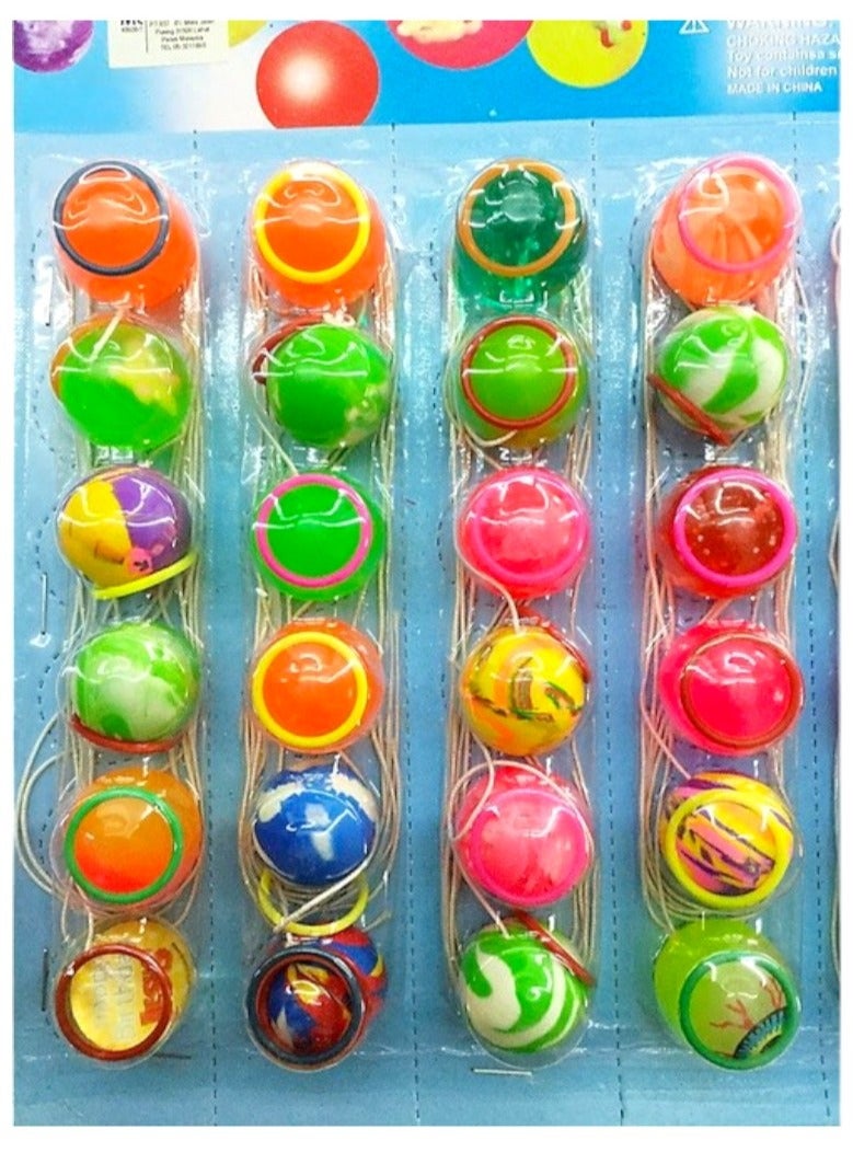 Toy Box Children's Jumping Rubber Balls Toys Multicolor Pack of 20 Pcs  - Image 2