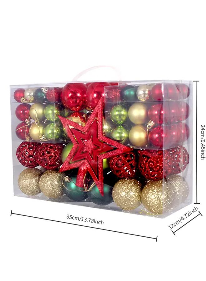 Set of 101 White Five Pointed Star Christmas Decorations Mixed Sizes for Tree - Image 3