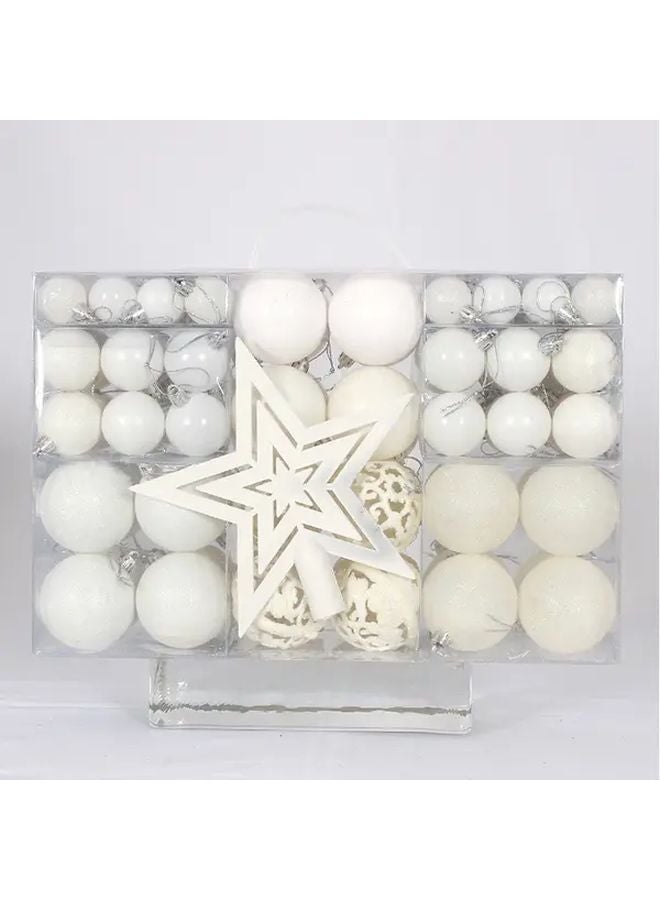 Set of 101 White Five Pointed Star Christmas Decorations Mixed Sizes for Tree - Image 5