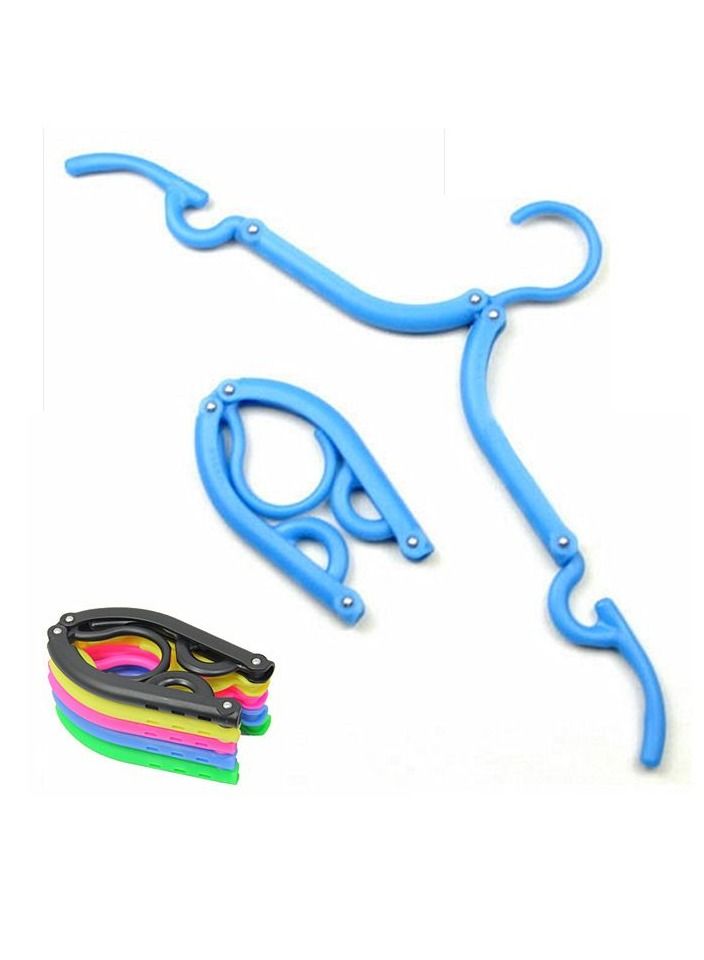 5-Piece Folding Clothes Hanger 44x14centimeter - Image 2