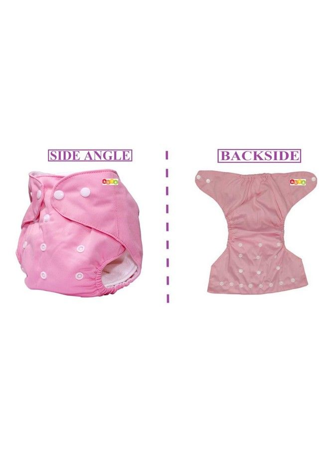 Alya Pocket Button Style Solid Reusable Cloth Diaper All In One Adjustable Washable Diapers Nappies(Without Inserts) For Toddlers;New Borns(0 24 Months3 16Kg) (Pack Of 6 Purygob) - Image 5