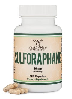 Double Wood Supplements Supplement 20Mg, Activated And Stabilized Sulforaphane Per Serving 120 Capsules Potent Broccoli Extract For Healthy Aging Derived From Broccoli Sprouts Vegan Safe By Double Wood  - Image 1