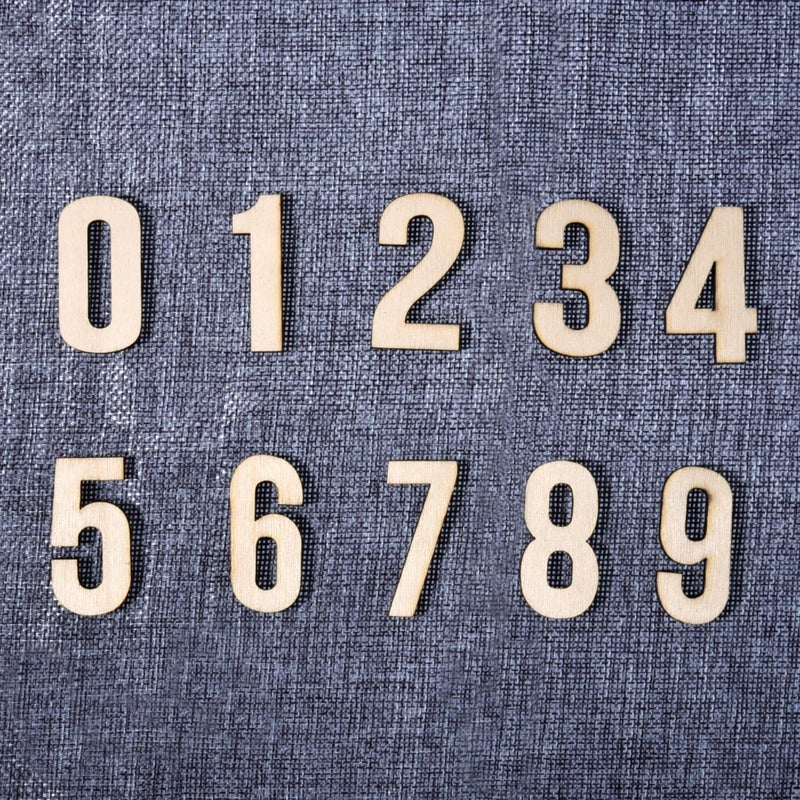 Haoser 124 Pieces Totally Wooden Capital Letter Wood Lower Case Letters Wooden Numbers for Arts Crafts DIY Decoration Displays|Blank Unfinished Wooden Letters for Crafts - Image 3