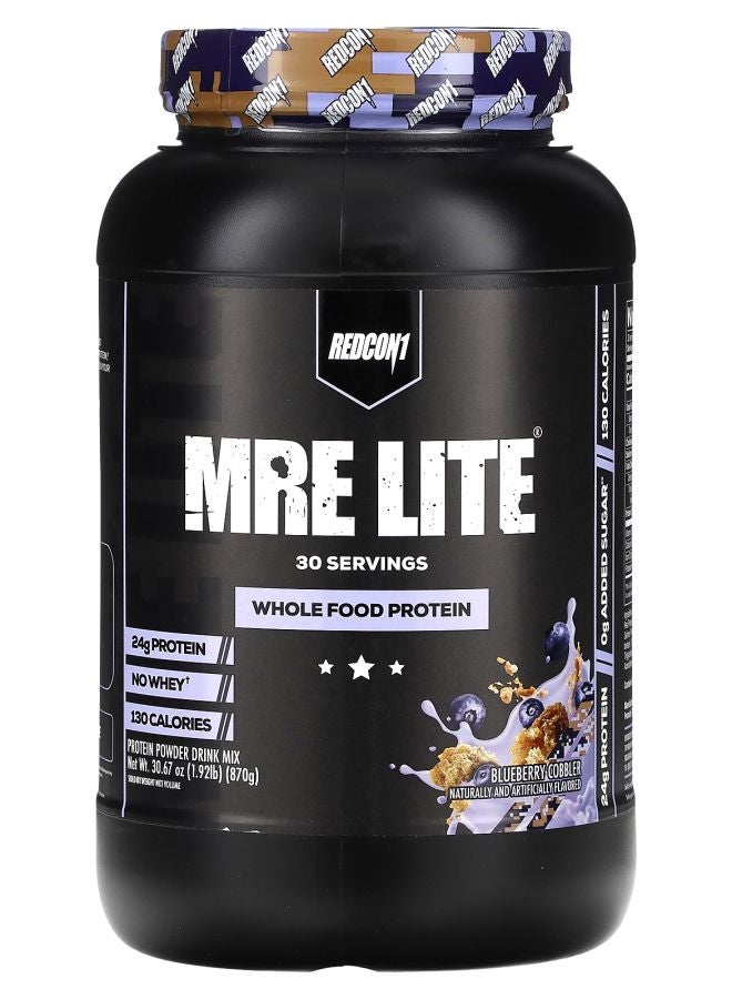 REDCON1 MRE Lite Whole Food Protein Blueberry Cobbler 1.92 lb (870 g)