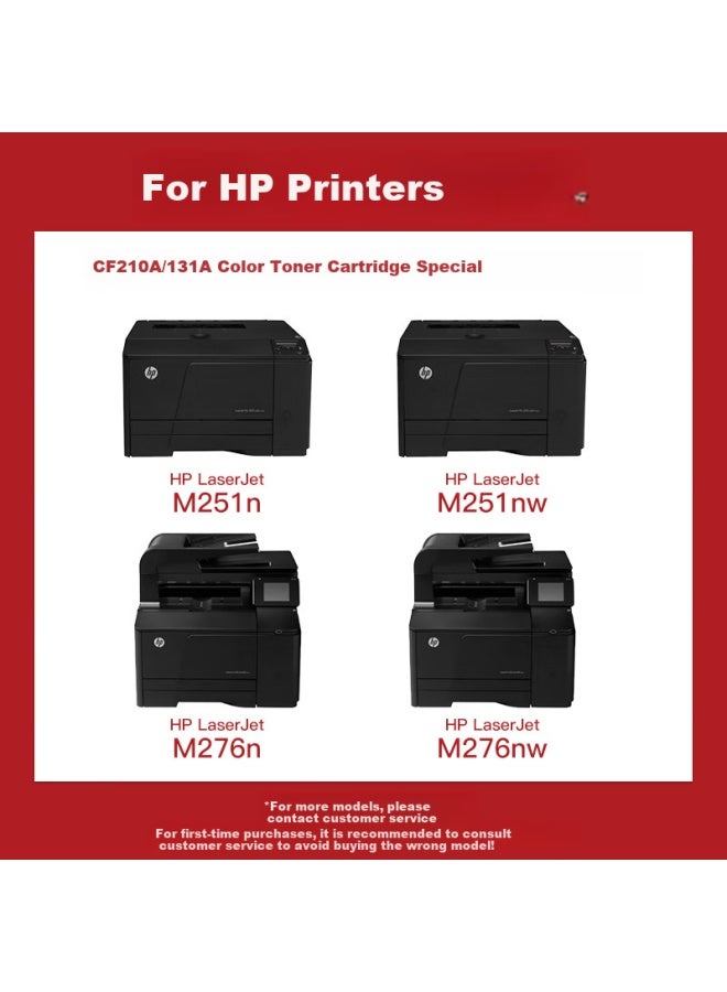 Befon خرطوشة حبر Befon Cf210a، أسود، متوافقة مع طابعة Hp Laserjet Pro 200 Color M251n, M276n, 131a, M276nw, خرطوشة حبر Canon Mf628cw - Image 1