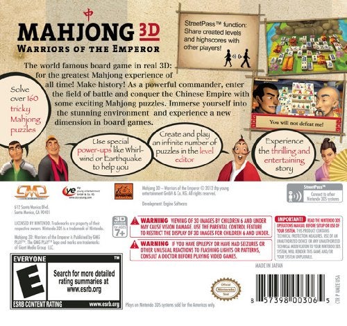 Solutions 2 Go Mahjong 3D - Nintendo 3DS - Image 2