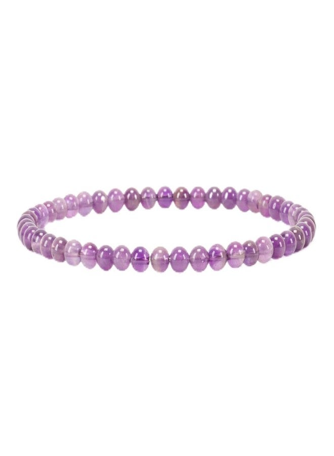 Cherry Tree Collection - Small, Medium, Large Sizes - Gemstone Beaded Bracelets For Women, Men, and Teens - 4mm Round Beads, Medium, Gemstone, Amethyst - Image 1