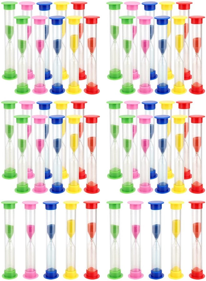 HOZEON 50 Pack Sand Timer, 1 Mins Plastic Hourglass Sand Timer, Colorful Sandglass Hourglass Sand Clock for Classroom, Office, Kitchen, Home - Image 1