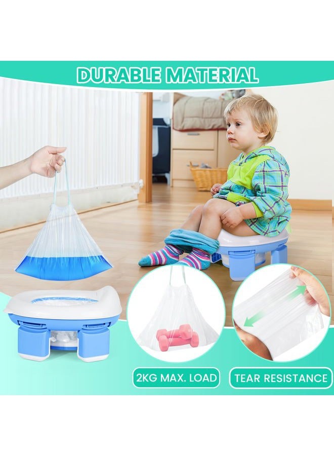 Orzbow Portable Potty Replacement Liners with Drawstring for Toddler Travel Toilet Chair Refill Bags, Toddler Potty Training Essentials, 100 Counts (24 x 32 cm) - Image 3