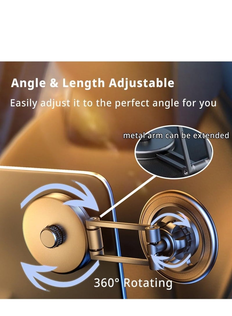 Captaintech Tesla Phone Mount, Car Holder Foldable Dashboard Mount Compatible with MagSafe, for Tesla Model Y/3/X/S Screen Accessories 2023 - Work On All Phones | iPhone & Samsung(Magnetic-Ring Included) - Image 5