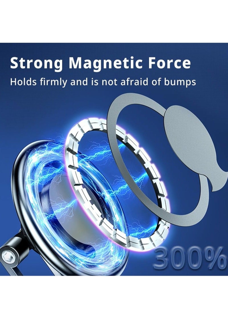 Captaintech Tesla Phone Mount, Car Holder Foldable Dashboard Mount Compatible with MagSafe, for Tesla Model Y/3/X/S Screen Accessories 2023 - Work On All Phones | iPhone & Samsung(Magnetic-Ring Included) - Image 3