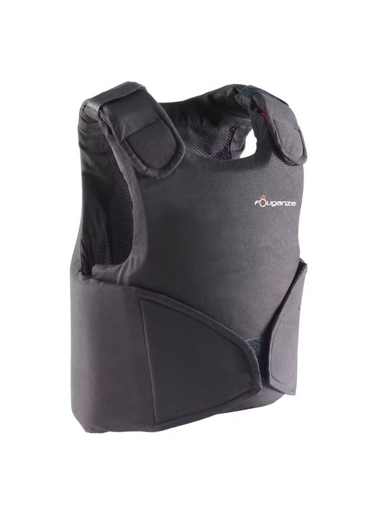 FOUGANZA Kids' Horse Riding Body Protector Safety 100 - Black  - Image 1