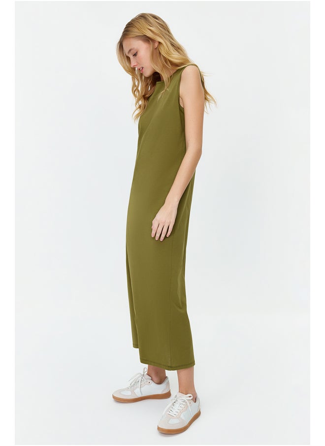 trendyol Khaki Sleeveless Dress Lining-Underwear TCTSS21UK0034  - Image 2
