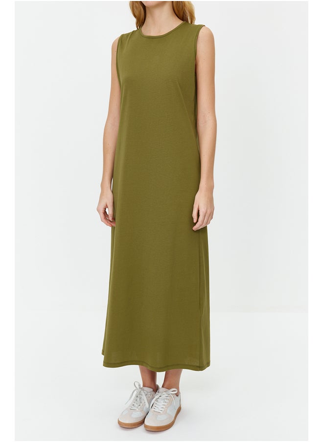trendyol Khaki Sleeveless Dress Lining-Underwear TCTSS21UK0034  - Image 5