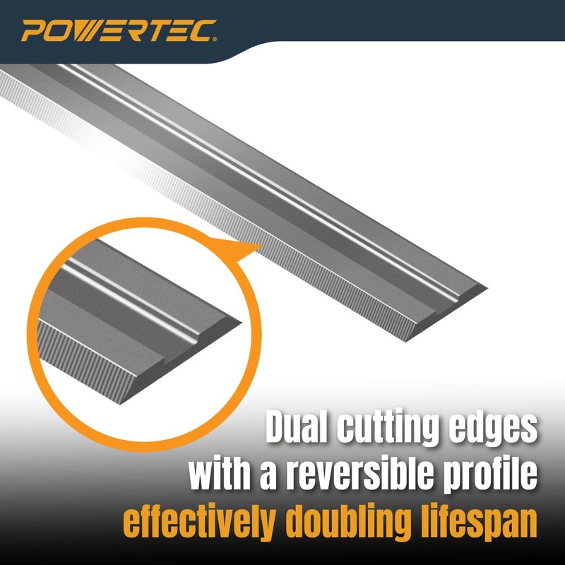 POWERTEC 3-1/4" Tungsten Carbide Planer Blades 10 PK for WEN 6530, DeWalt DCP580B, PORTER-CABLE PC70THP, RYOBI P611, BOSCH PK2632K, Makita XPK01Z Hand Planer, Replacement TCT Electric Planer Blades - Image 3