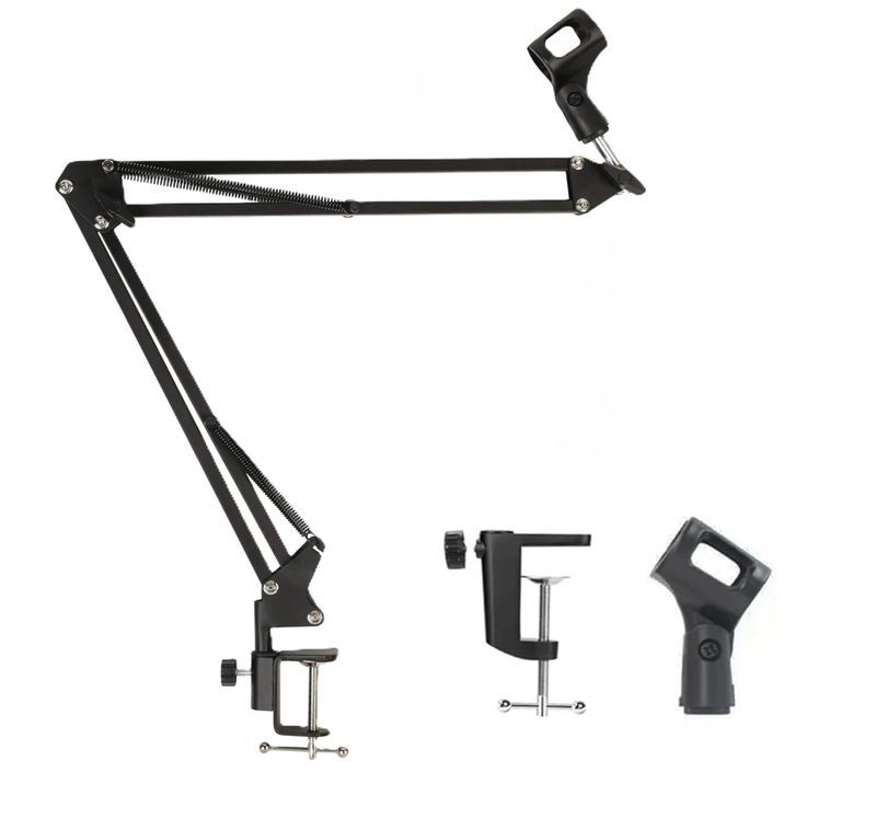 Powerpak NB-35 Microphone Stand with Suspension Boom Scissor Arm Stand, Black - Image 1