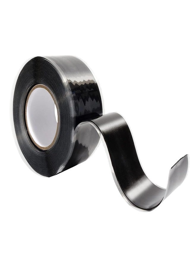 AIKESIWAY Self-Fusing Silicone Tape - No Adhesive Grip Tape for Bike Handlebar, Fishing Pole, Pull-Up Bar, Bicycle (Black, 5 FT) - Image 1