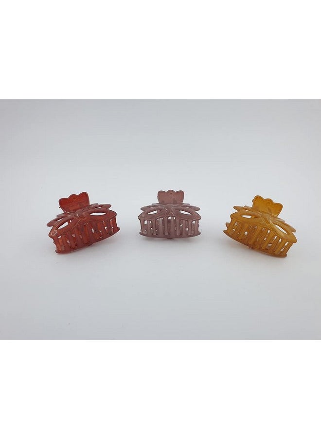 DHAVESAI Dhavesai m.b Plastic Hair Clutch for Women Medium Size Trendy Hair Clip hair claw pack of 3  - Image 1