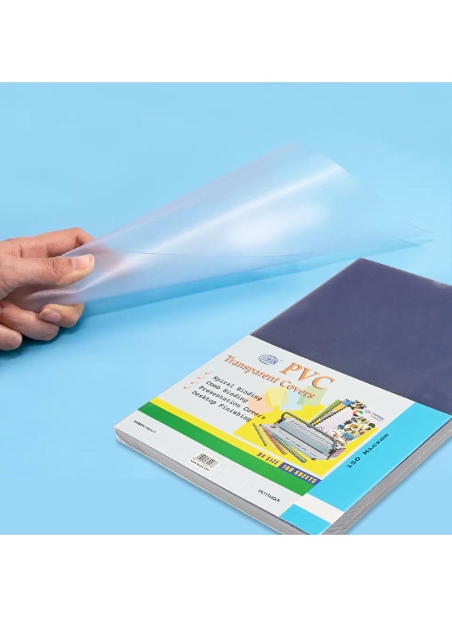 FIS PVC Transparent Cover, A4 Size(210x297mm), 150 Micron Thickness, Packet of 100 Sheets, Clear Transparent View, Best for Binding & Presentation Covers-FSCI15A4CLN - Image 5