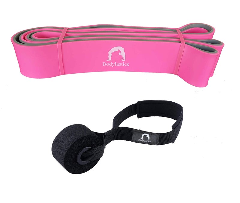 Bodylastics Dual Layer Resistance Loop Band 41 Inches with Door Anchor for Resistance Training, Body Stretching, Powerlifting, Pullup Assistance, Pilates, Yoga, Fitness Workouts - Image 1
