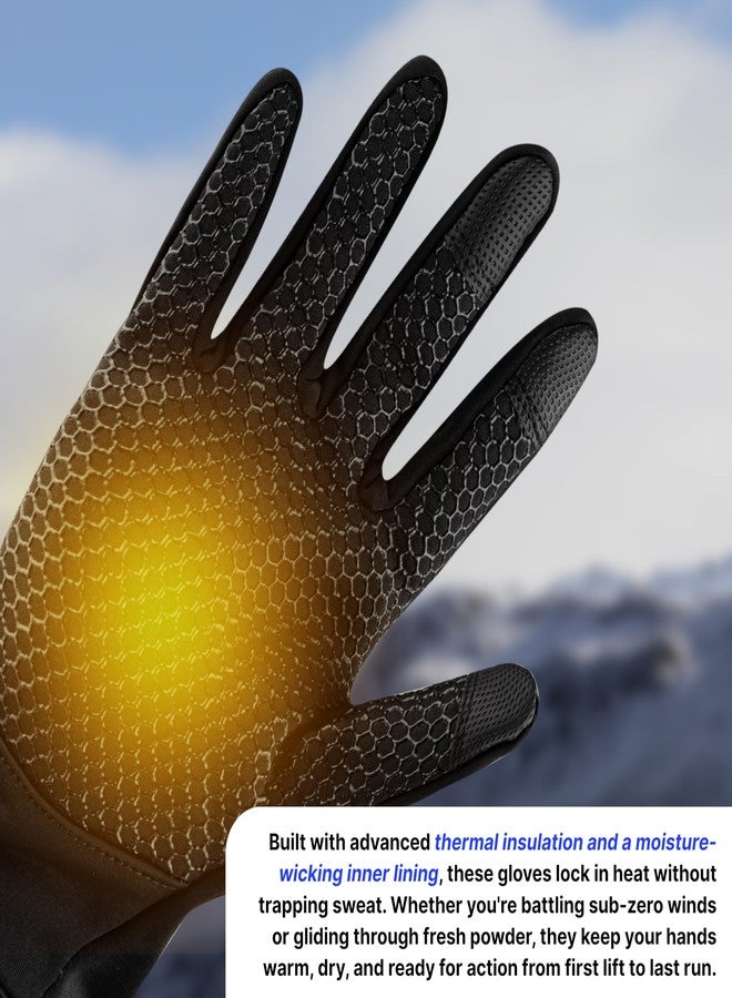 BADOWL Storm Safe Winter Gloves for Men & Women with Superior Grip | Thermal Insulation | Lightweight Build | Snow & Water Resistance | Cold Weather Riding Gloves - Image 4