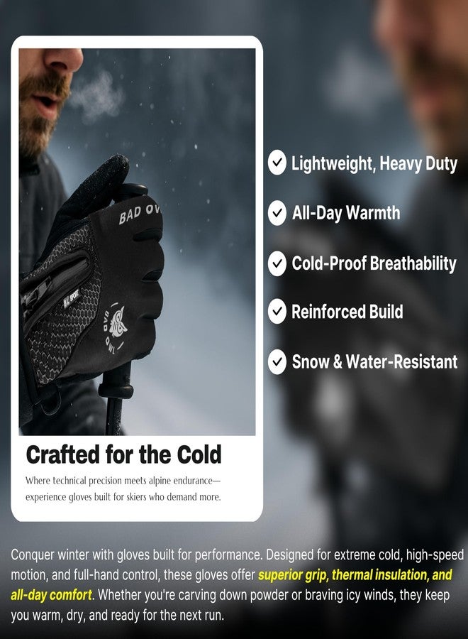 BADOWL Storm Safe Winter Gloves for Men & Women with Superior Grip | Thermal Insulation | Lightweight Build | Snow & Water Resistance | Cold Weather Riding Gloves - Image 3