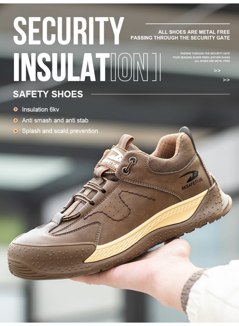 Steel Toe Shoes for Men Lightweight Safety Shoes Comfortable Puncture Proof Slip On Indestructible Work Shoes and Fashion Sneakers. - Image 1