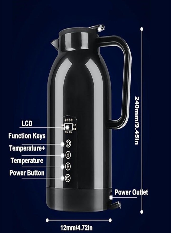Car kettle, portable stainless steel material, fast boiling hot water kettle, safe automatic shut-off function, suitable for travel, making tea, coffee, drinking water - Image 3