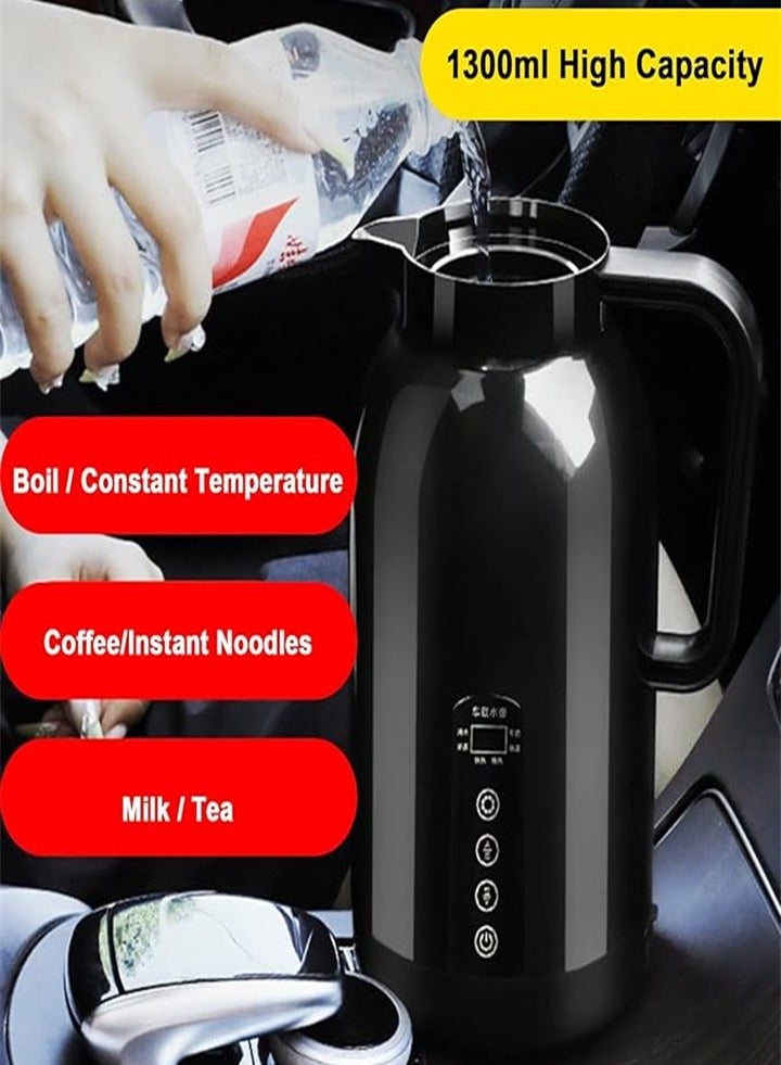 Car kettle, portable stainless steel material, fast boiling hot water kettle, safe automatic shut-off function, suitable for travel, making tea, coffee, drinking water - Image 4