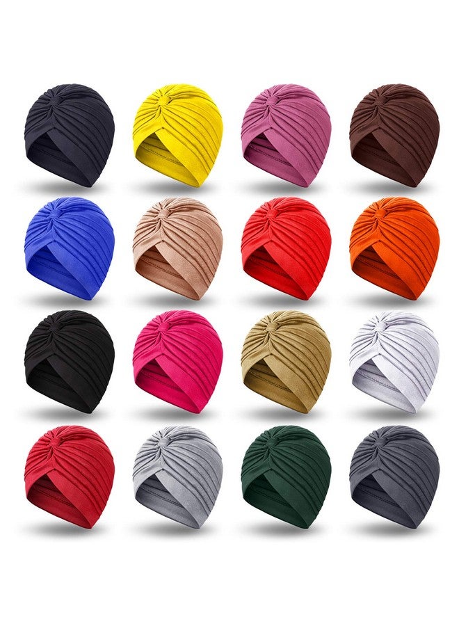 ساتينور ساتينيور 16 قطعة من العمامة المطاطية المصنوعة من البوليستر، توربينات الرأس للنساء (لون أنيق) - Image 1