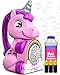 Move2Play Unicorn Bubble Blower Basket Stuffer Bubble Machine Toy for Toddlers Boys and Girls Indoor Outdoor Birthday Party Summer Fun Gift for Girl 1 2 3 4 Years Old - Image 2