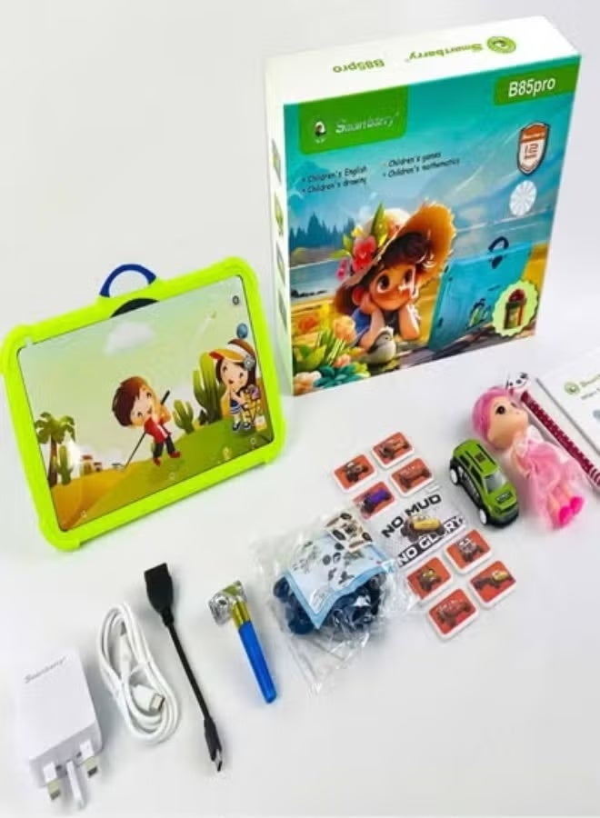 Smartbarry B85Pro 7″ Kids Learning Tablet-Android 15.0, 3200mAh Battery with Protective Cover, 4GB+128GB Memory – Android Wi-Fi Tablet with Parental Controls, Educational Games, Eye Protection Display & Cartoon Design, Blue Color - Image 2