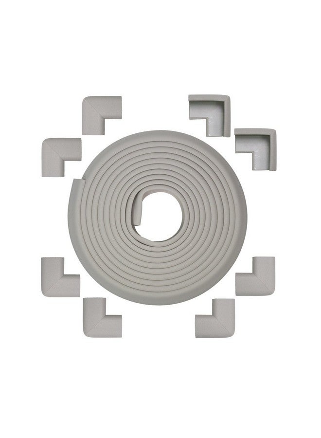 Kidkusion Table Cushion | Made in USA | 20 Feet + 8 Corners | Taupe | Baby Proof Furniture Edge and Corner Guards - Image 1