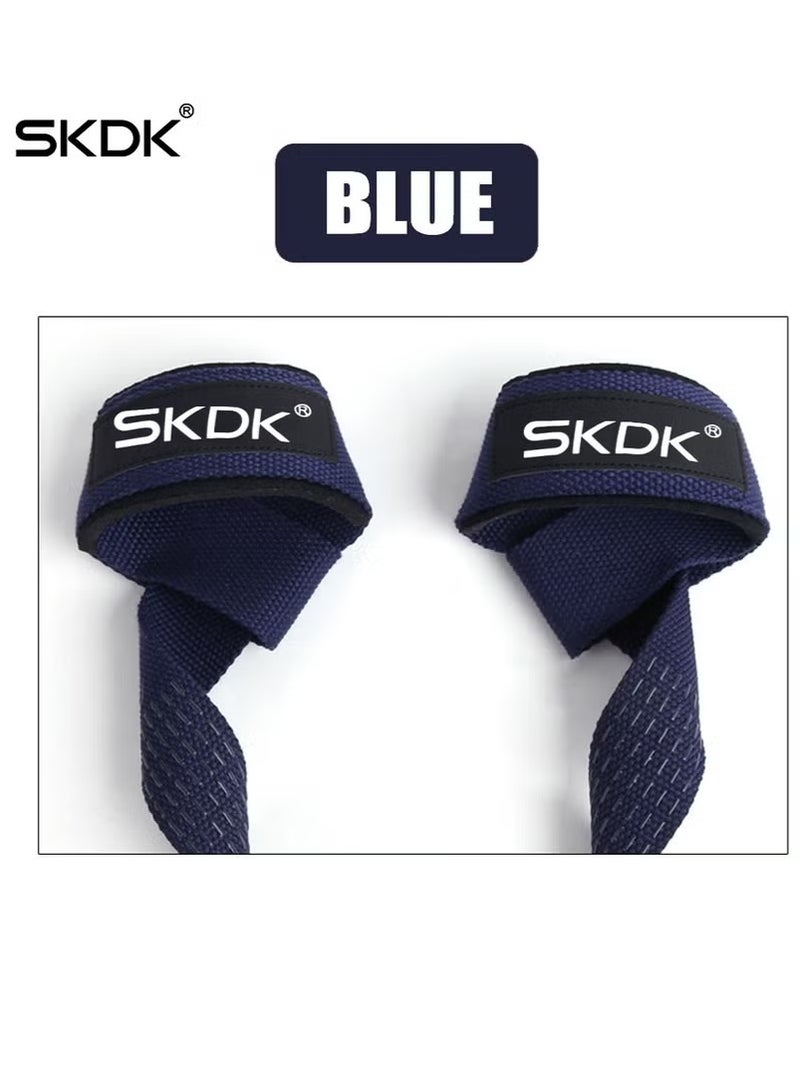 إس كي دي كي أحزمة رفع سيليكون غير قابلة للانزلاق ، أحزمة للصالة الرياضية ، رفع الأثقال ، أساور المعصم أحزمة رياضية للألعاب الرياضية للنساء والرجال ورفع الأثقال وكمال الأجسام وتدريب القوة（أزرق） - Image 2