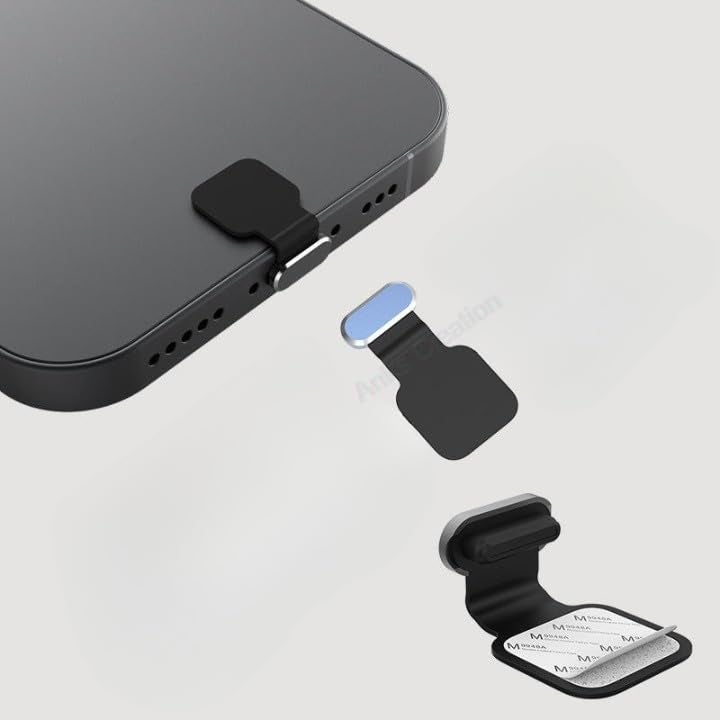 Anks Creation Type C Port Anti-Dust Plug Compatible with Samsung Galaxy S24, S24 Plus, S24 Ultra (Blue) - Image 1