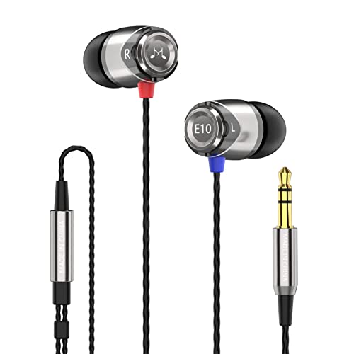 SoundMAGIC E10 Wired Earphones No Microphone HiFi Stereo Earbuds Noise Isolating in Ear Headphones Powerful Bass Tangle Free Cord Gunmetal - Image 1