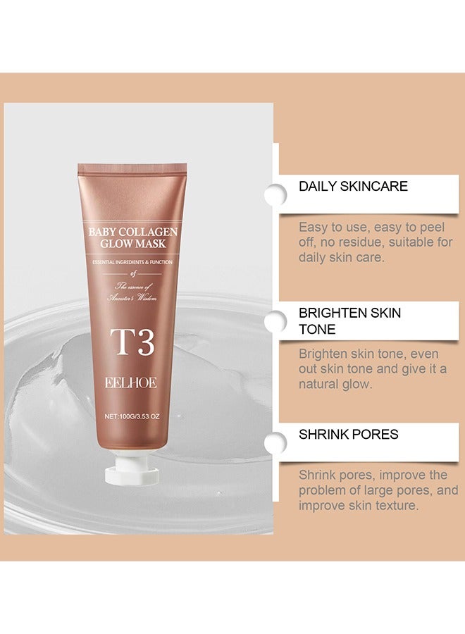 إيلهو قناع T3 كولاجين بيستلو ، قناع توهج كولاجين Pestlo Baby ، قناع كولاجين Pestlo T3 ، قناع تقشير الكولاجين T3 ، قناع الوجه الكوري للعناية بالبشرة ، أقنعة الوجه المضادة للتجاعيد - Image 4