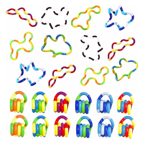ZZSFBDZSW 24PCS Quiet Twisty Fidget Toys Squeeze Twist and Spin Multicolored Sensory Toys for Kids and Adults Stress Relief Toys Educational Tools for ClassroomAlternative Gifts Random Color - Image 1