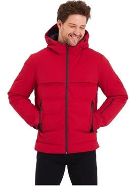 Jack Jones Jcotarwin Puffer Coldproof Men's Jacket Coat Red 12225287 V1  - Image 5