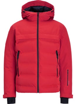 Jack Jones Jcotarwin Puffer Coldproof Men's Jacket Coat Red 12225287 V1  - Image 1