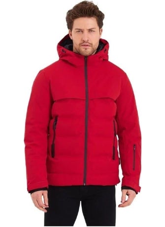 Jack Jones Jcotarwin Puffer Coldproof Men's Jacket Coat Red 12225287 V1  - Image 2