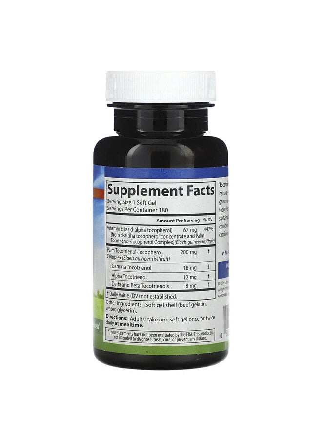 Tocotrienols with Vitamin E, 180 Soft Gels