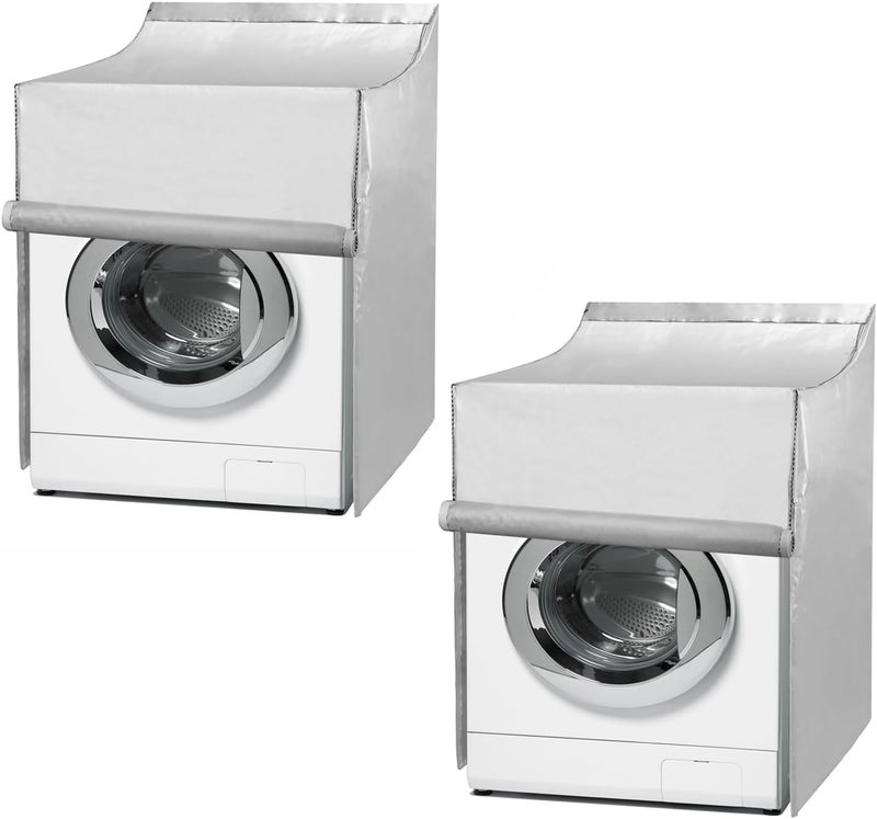 QWORK Washer and Dryer Covers, 2 Pack Heavy Duty Waterproof Washing Machine Cover for Most Top Load or Front Load Machine, Dustproof, All Weather Protection, 29" W x 28" D x 43" H - Image 1