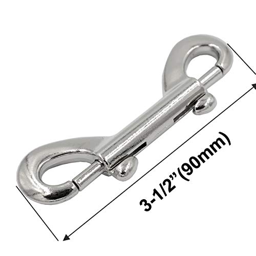 Dgol 5 Pcs Silver Strong Double Ended Bolt Snaps Hook Zinc Alloy Fastener Clips 3-1/2 Inch Long - Image 4