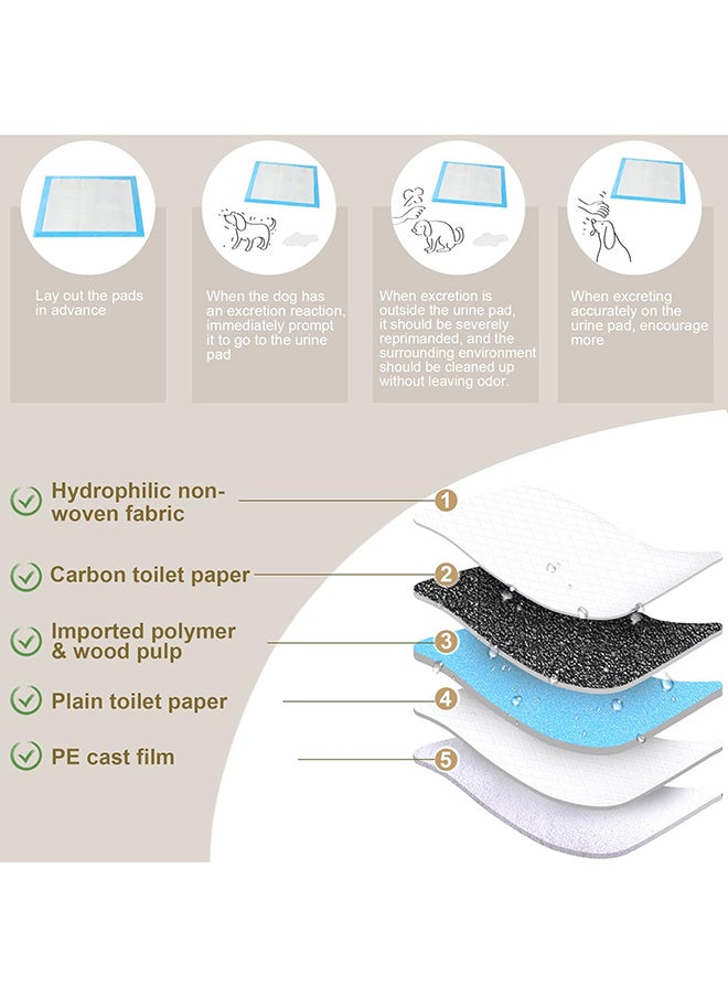 SKY-TOUCH SKY-TOUCH Disposable Absorbent Quick Drying Leak-Proof Pee Pads for Potty Training for Pets, 45x60cm M - 50 Pieces  - Image 2