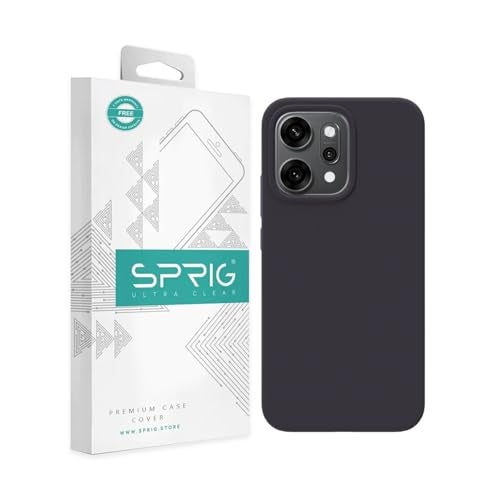 SPRIG Compatible with Oppo Reno 14 Premium SilkTone Back Cover Drop Tested Shock Proof Mobile Case for Men, Women, Boys and Girls with Camera Protection (Charcoal Grey) - Image 1